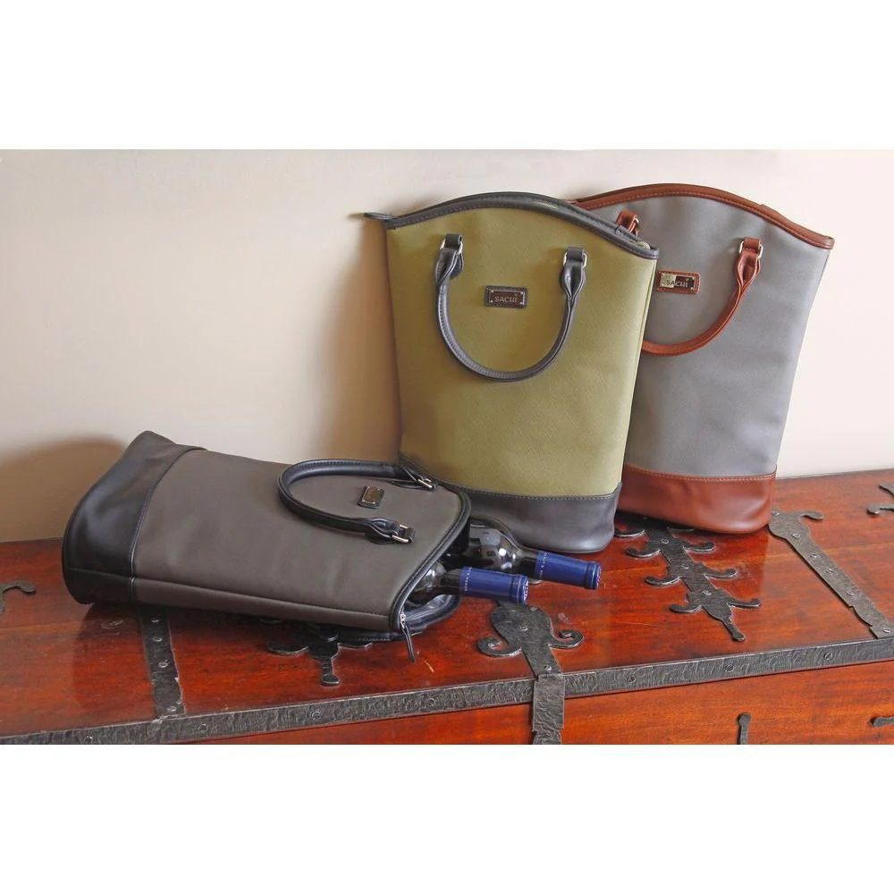 2 Bottle Insulated Wine Tote Charcoal - Image 4