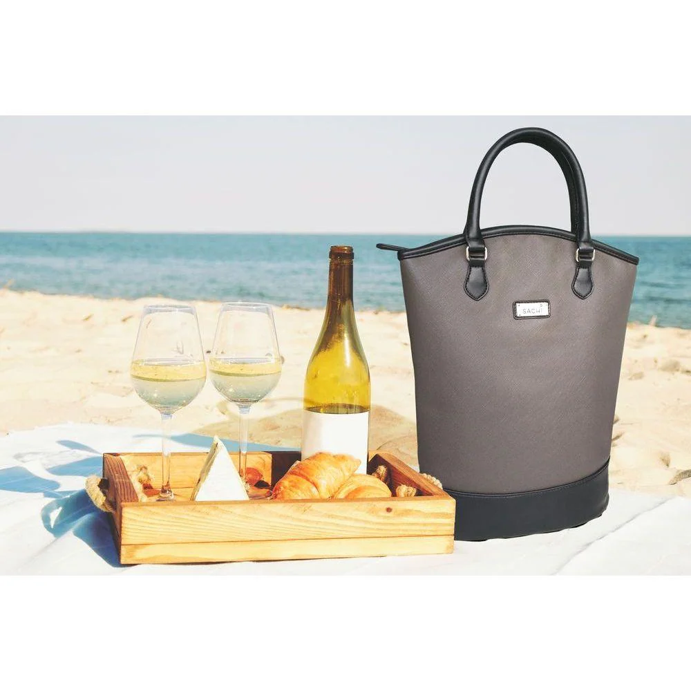 2 Bottle Insulated Wine Tote Charcoal - Image 5