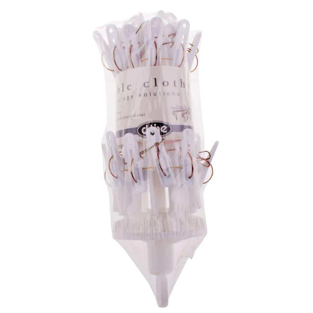 20 Peg Mini Round Clothes Airer White - Image 3