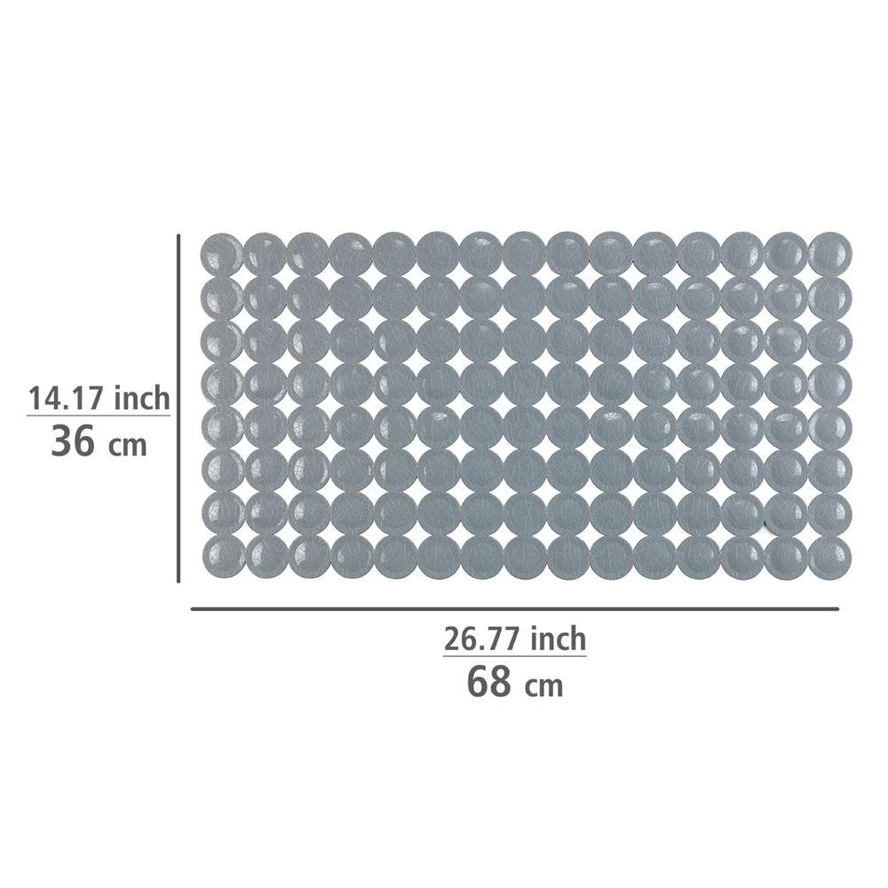 Belle Rectangular Bath Mat Grey - Image 4