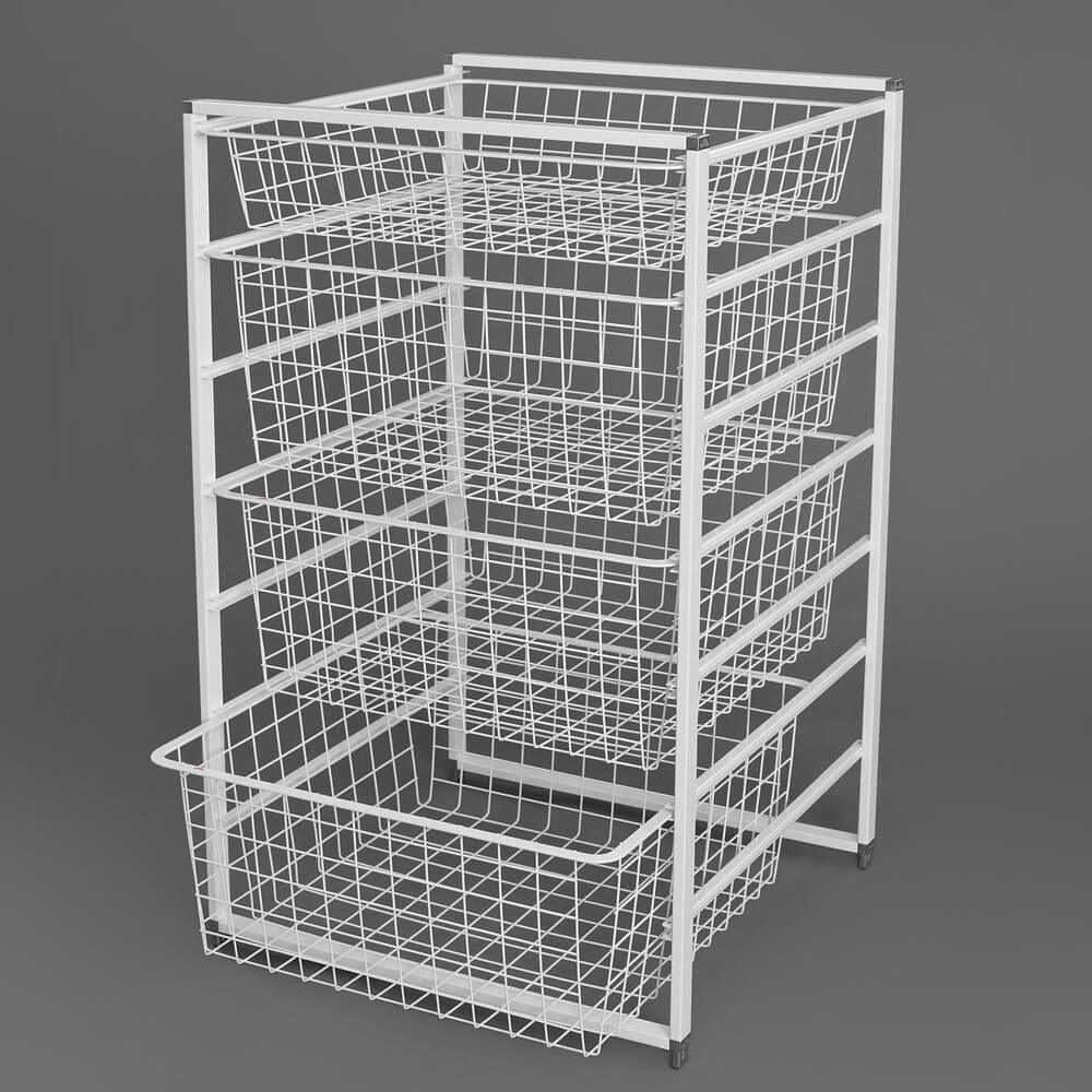 Elfa Basics 45 Mini Wire Drawer Kit White - Image 4