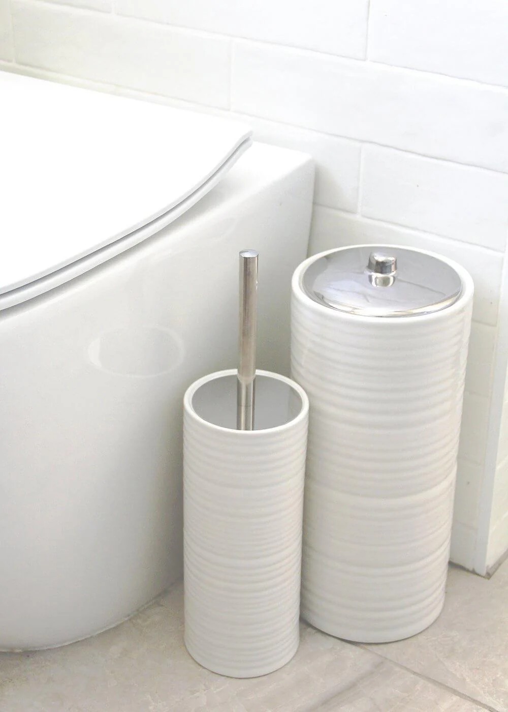 Hush Ceramic Toilet Brush White - Image 4