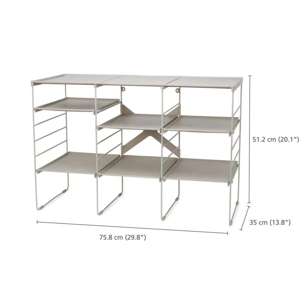 Joseph Joseph Adjustable Shoe Rack Large Ecru - Image 10