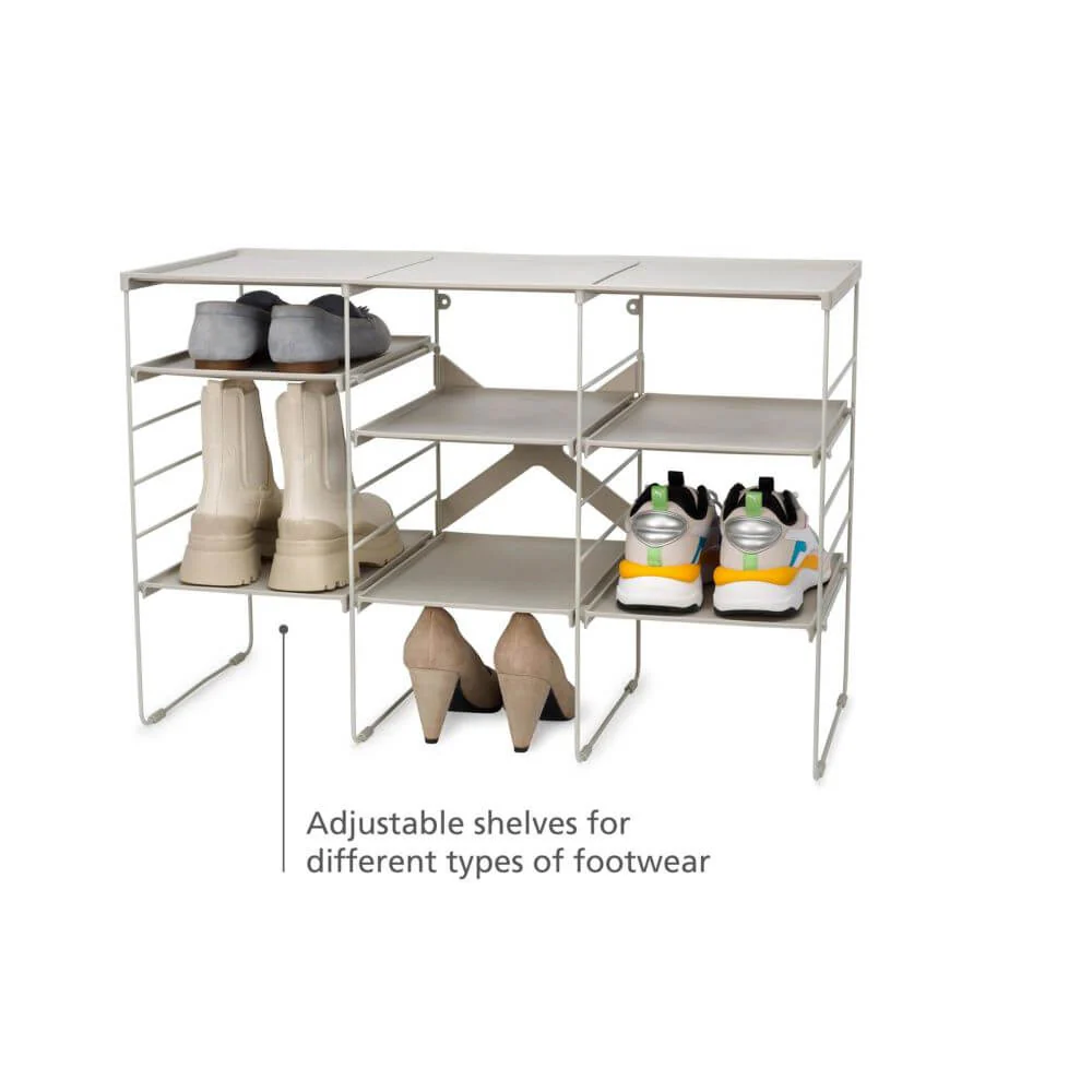 Joseph Joseph Adjustable Shoe Rack Large Ecru - Image 9
