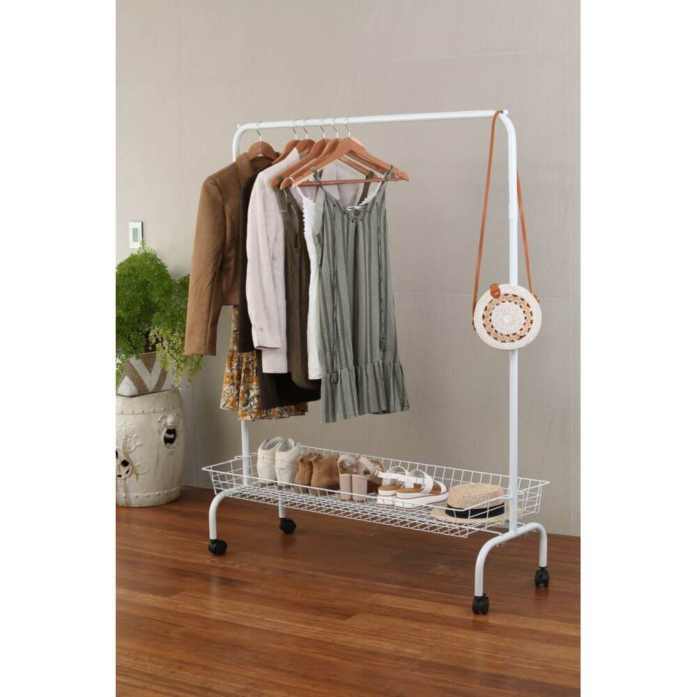 Large Heavy Duty Clothes Rack White - Image 3