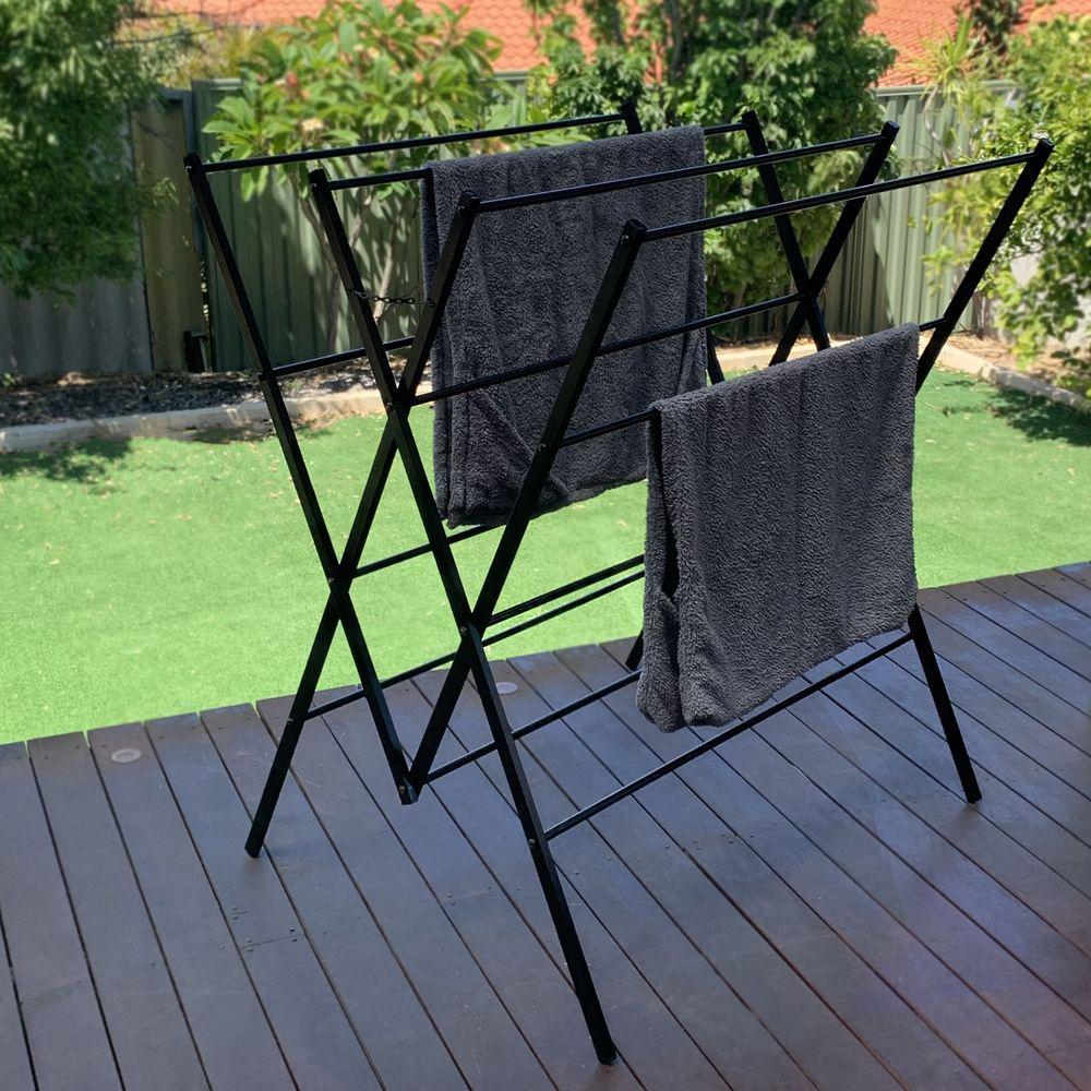 Limited Edition Heavy Duty Clothes Airer Matte Black - Image 13