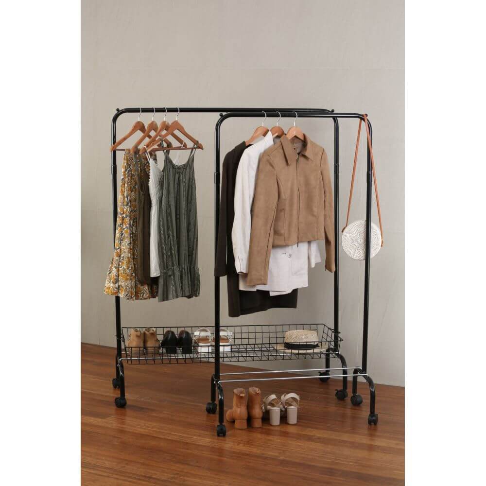 Mini Heavy Duty Clothes Rack Black - Image 3