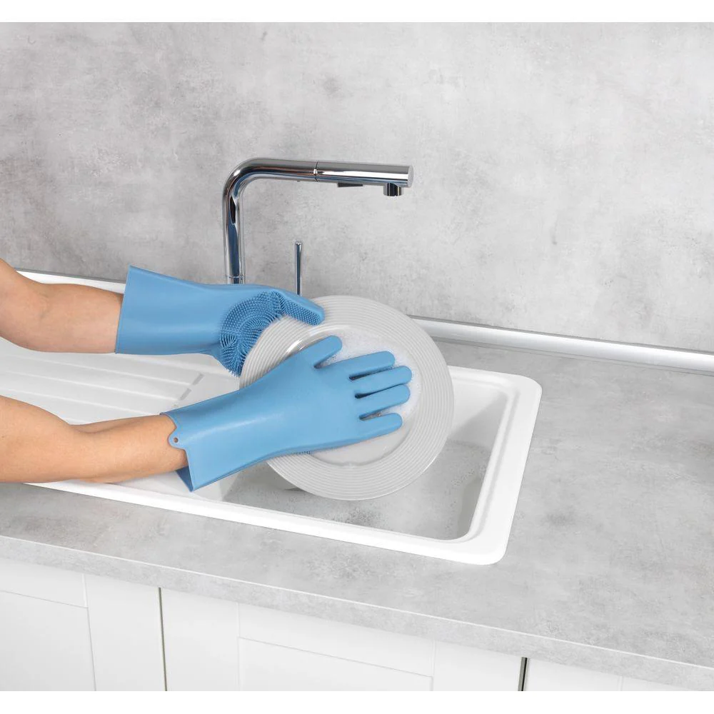 Rena Silicone Cleaning Gloves 2 Pack Blue - Image 3