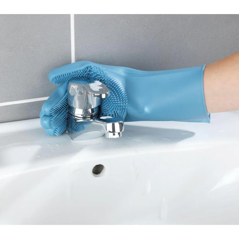 Rena Silicone Cleaning Gloves 2 Pack Blue - Image 5