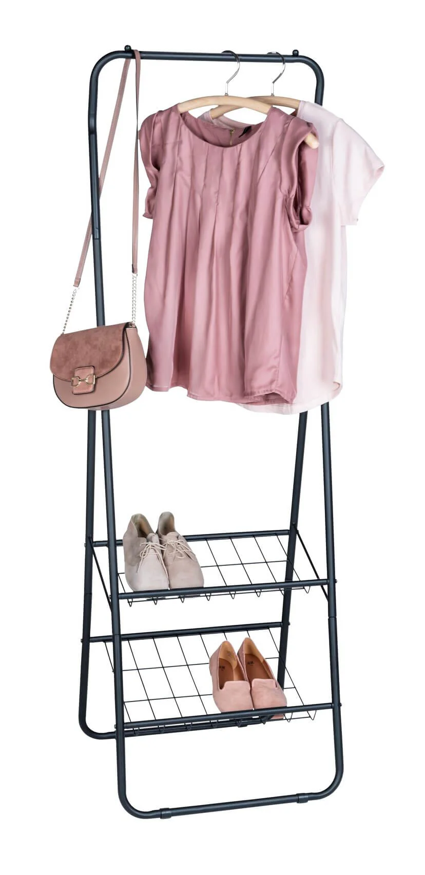 Shiva Mini 2 Shelf Clothes Rack Matte Black - Image 3