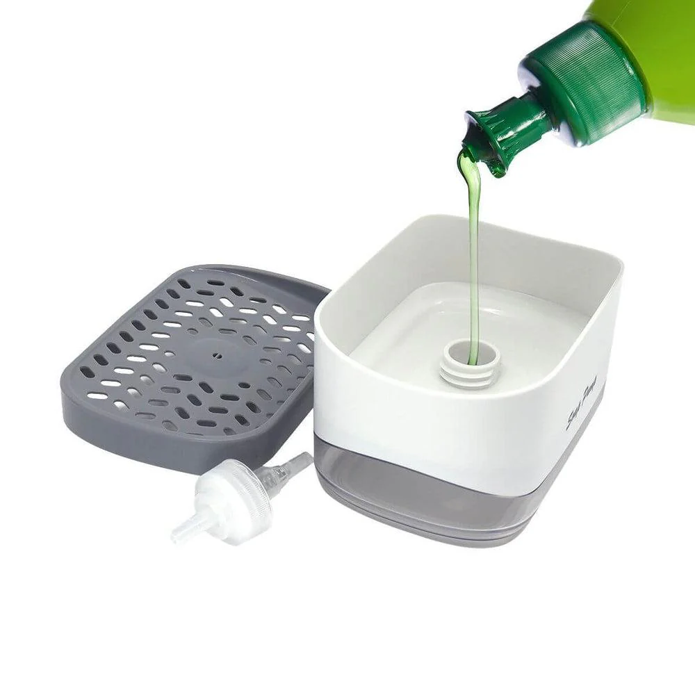 Soap Dispensing Dish Sponge Holder - Image 4