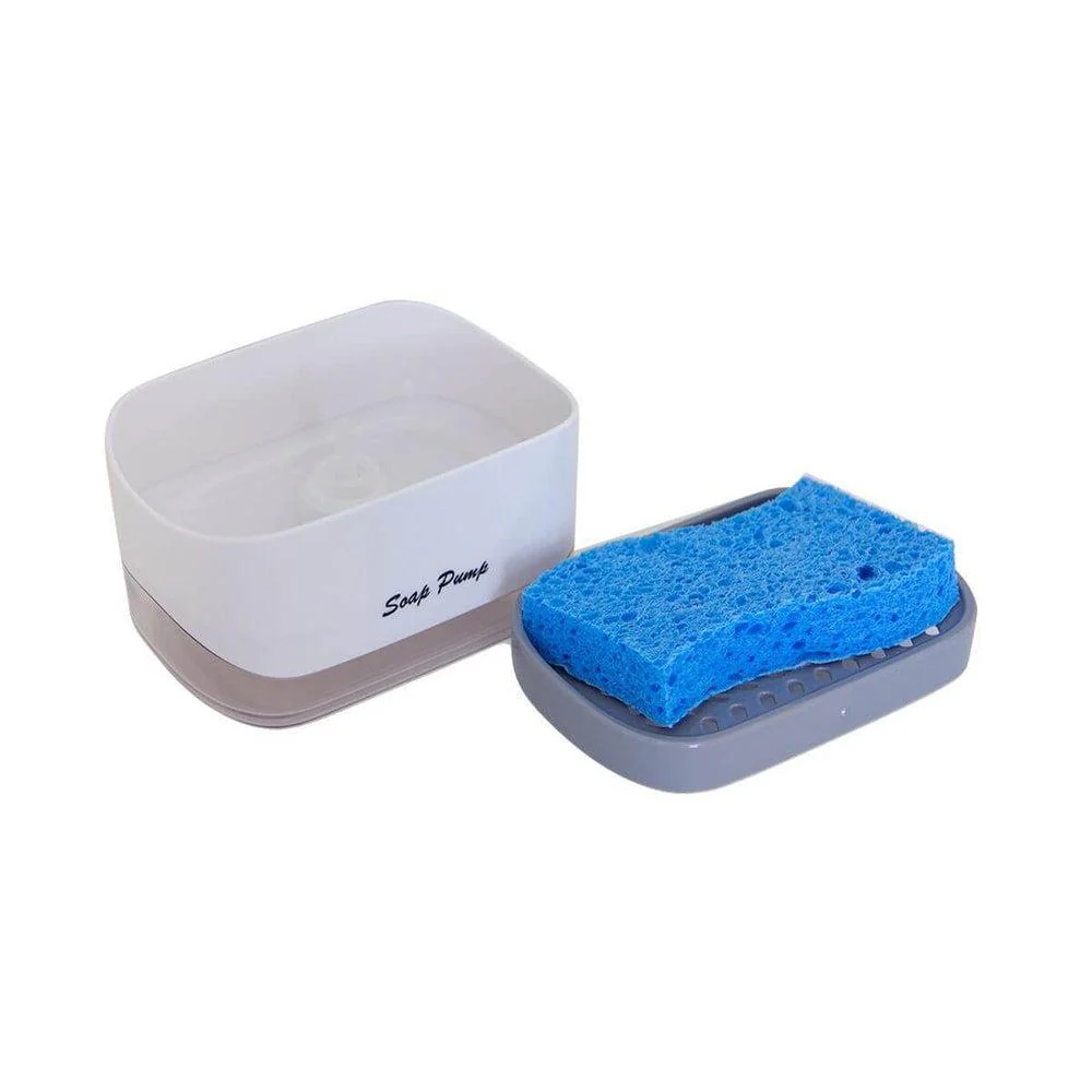 Soap Dispensing Dish Sponge Holder - Image 6