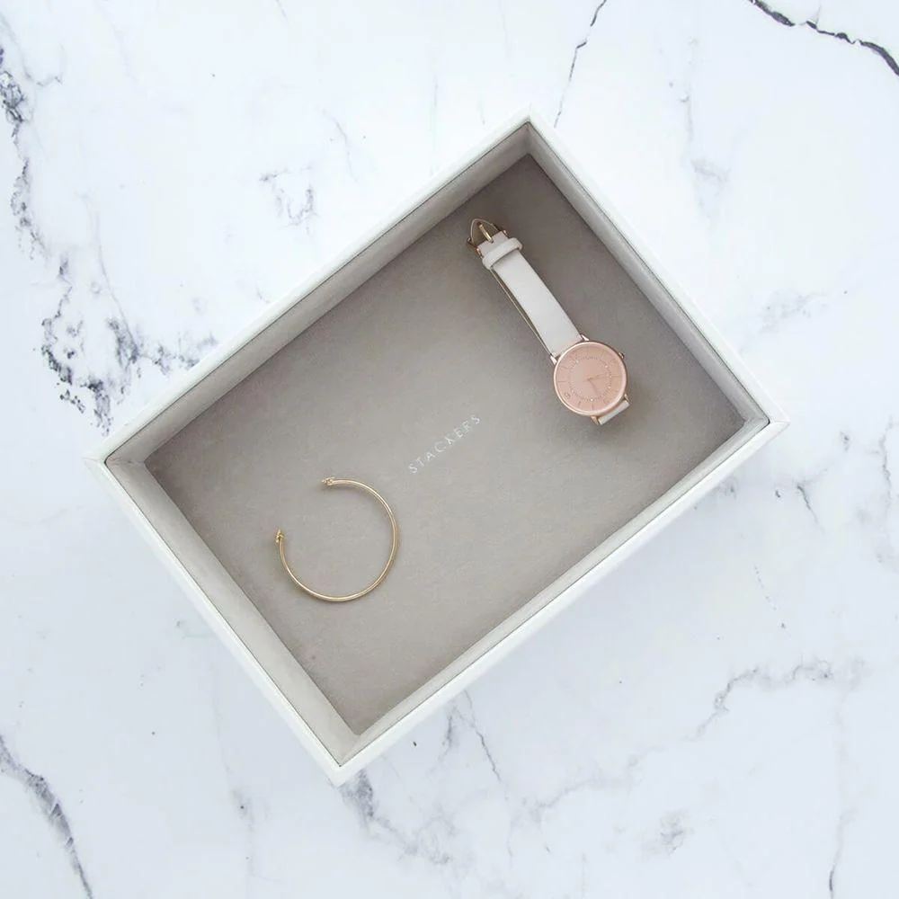 Stackers Classic 1 Compartment Deep Jewellery Tray White - Image 3