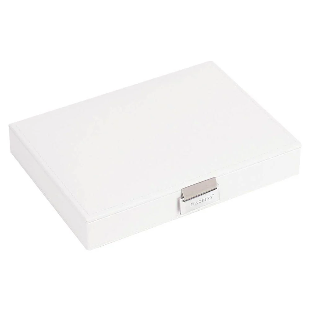 Stackers Classic Lidded Jewellery Box White - Image 3