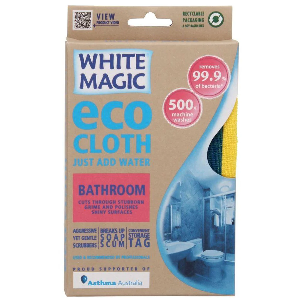White Magic Microfibre Bathroom Eco Cloth - Image 3