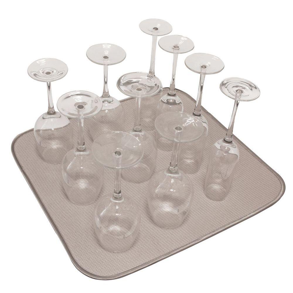 White Magic Microfibre Dish Drying Mat Pebble - Image 6