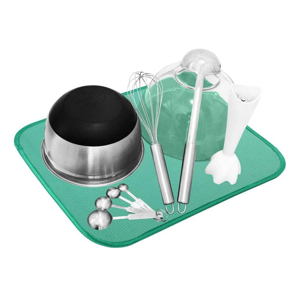 White Magic Microfibre Dish Drying Mat Pebble - Image 8